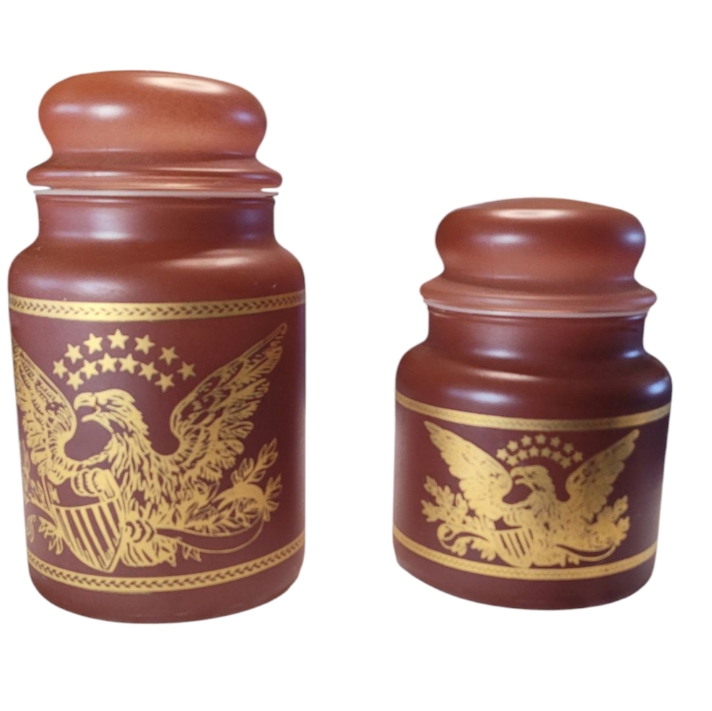 Gold Eagle Design Canisters